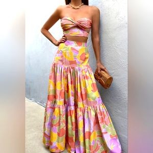 RUNAWAY THE LABEL Ayla coord set - maxi skirt & matching crop top